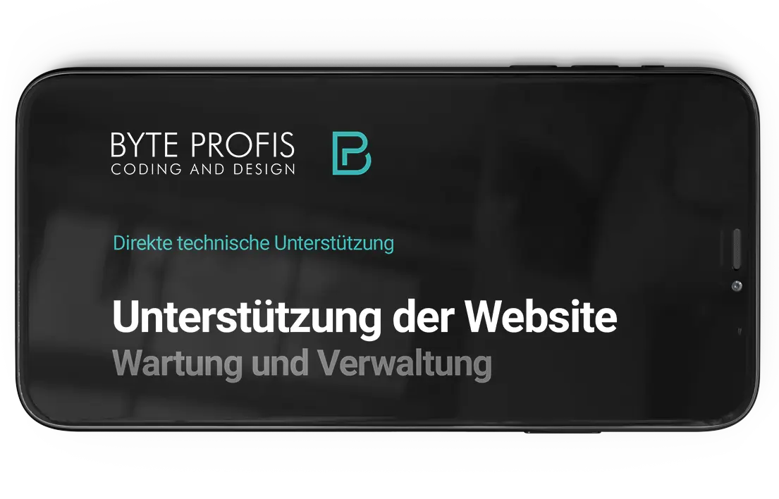 Unterstützung, Wartung und Verwaltung von Webseiten Byte Profis